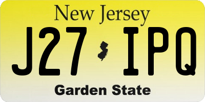 NJ license plate J27IPQ
