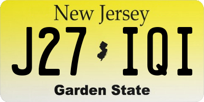NJ license plate J27IQI