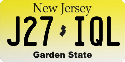 NJ license plate J27IQL