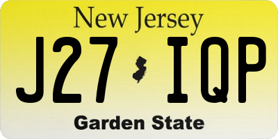 NJ license plate J27IQP