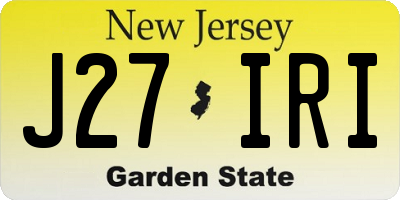 NJ license plate J27IRI