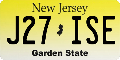 NJ license plate J27ISE