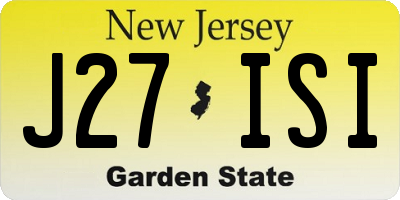 NJ license plate J27ISI