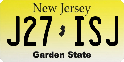 NJ license plate J27ISJ