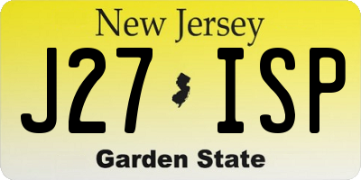NJ license plate J27ISP