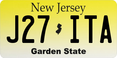 NJ license plate J27ITA