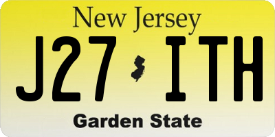 NJ license plate J27ITH