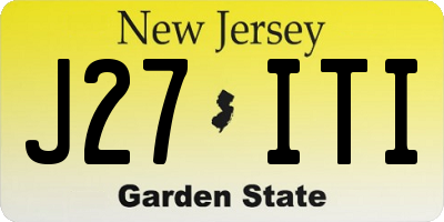 NJ license plate J27ITI