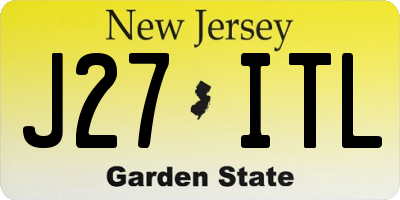 NJ license plate J27ITL