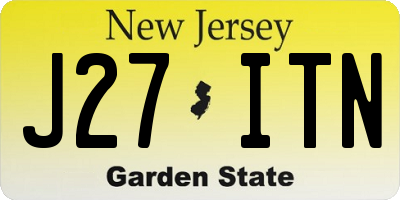 NJ license plate J27ITN