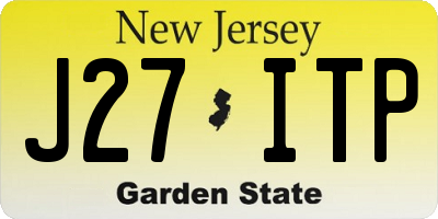 NJ license plate J27ITP