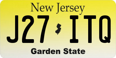 NJ license plate J27ITQ