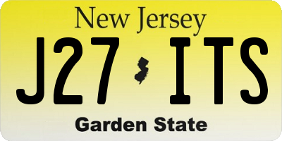 NJ license plate J27ITS