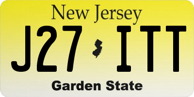 NJ license plate J27ITT