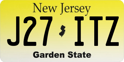 NJ license plate J27ITZ