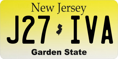 NJ license plate J27IVA