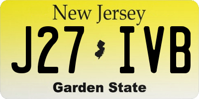 NJ license plate J27IVB