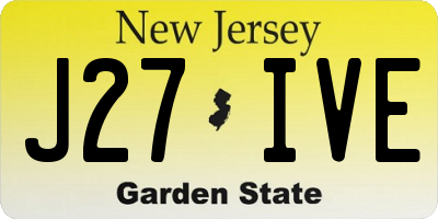 NJ license plate J27IVE