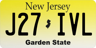 NJ license plate J27IVL
