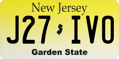 NJ license plate J27IVO