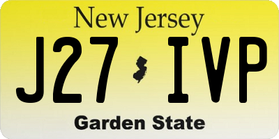 NJ license plate J27IVP