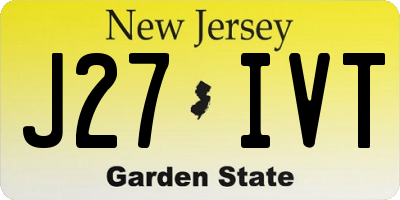 NJ license plate J27IVT