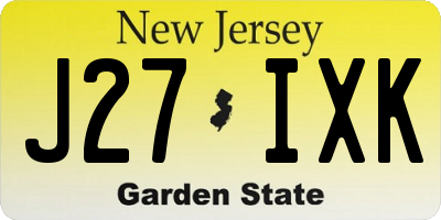 NJ license plate J27IXK