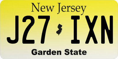 NJ license plate J27IXN