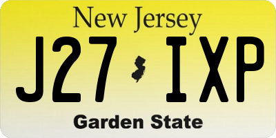 NJ license plate J27IXP