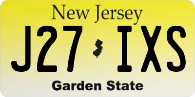 NJ license plate J27IXS
