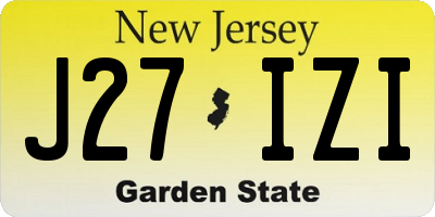 NJ license plate J27IZI