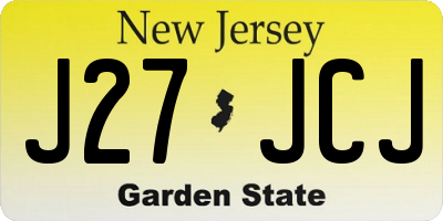 NJ license plate J27JCJ