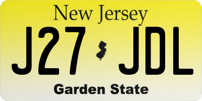 NJ license plate J27JDL