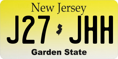 NJ license plate J27JHH