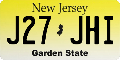 NJ license plate J27JHI