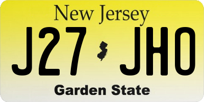 NJ license plate J27JHO