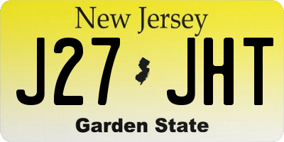 NJ license plate J27JHT