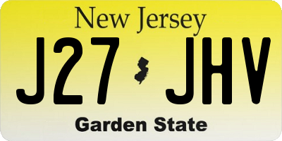 NJ license plate J27JHV
