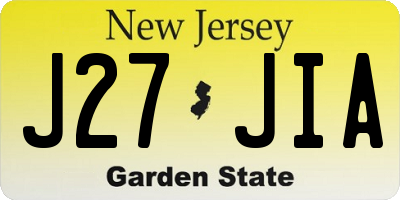 NJ license plate J27JIA