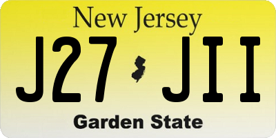 NJ license plate J27JII