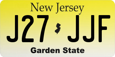 NJ license plate J27JJF