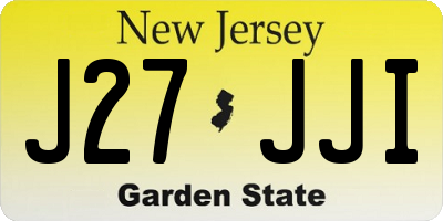 NJ license plate J27JJI