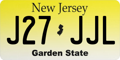 NJ license plate J27JJL