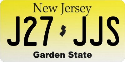 NJ license plate J27JJS