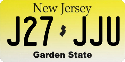NJ license plate J27JJU