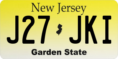 NJ license plate J27JKI