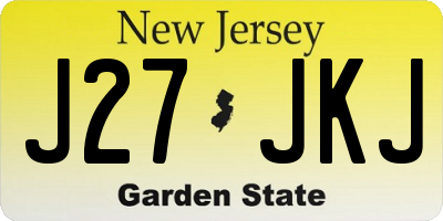 NJ license plate J27JKJ