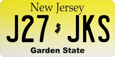 NJ license plate J27JKS