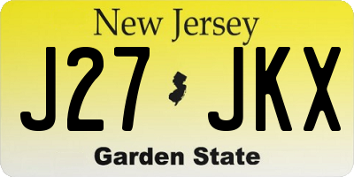 NJ license plate J27JKX