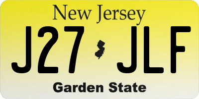 NJ license plate J27JLF